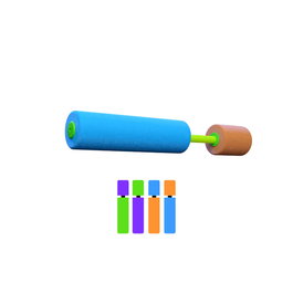 Marbueno Pistola de Agua Foam Succion Color Morado y Verde 30x6 cm Jardin, Piscina y Playa MARBUENO SUMMER 10121AZNA