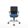 PIQUERAS Y CRESPO Silla de oficina Yunquera con mecanismo Sincro/Traslack, Azul claro y Negro