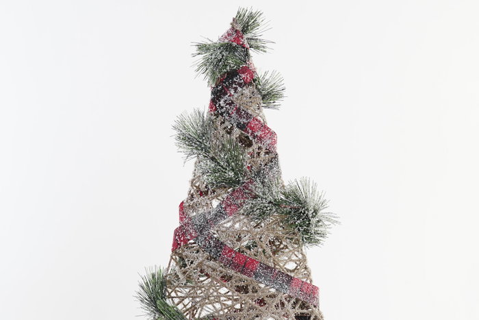 DKD Home Decor Árbol Navidad Alpina Natural Verde con Led Ratán 40x60x15 cm DKD Home Decor Árbol Navidad Alpina Natural Verde con Led Ratán 40x60x15 cm