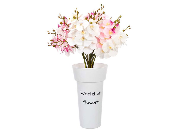 Giftdecor Jarron Florista Blanco 43 cm Plastico (Set de 12)