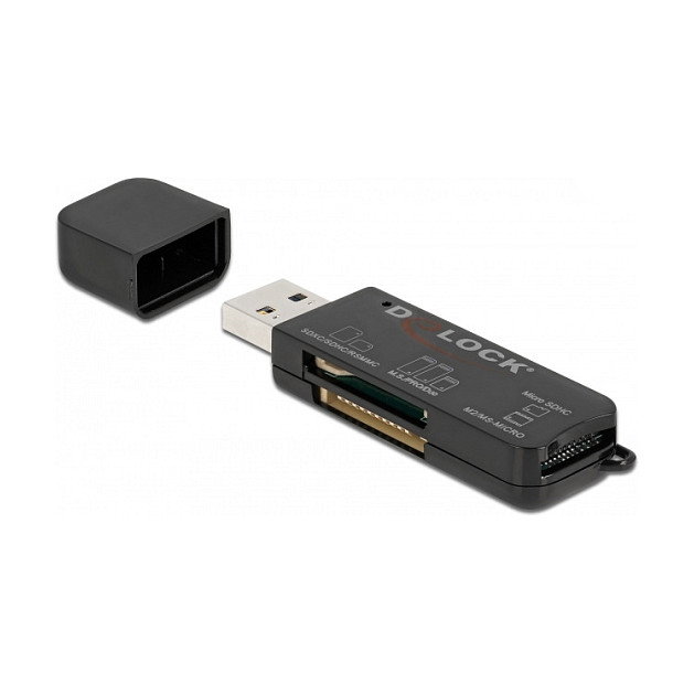 DeLOCK Lector de tarjetas SuperSpeed USB para SD, Micro SD y MS DeLOCK Lector de tarjetas SuperSpeed USB para SD, Micro SD y MS
