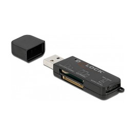 DeLOCK Lector de tarjetas SuperSpeed USB 91757 para SD, Micro SD y MS
