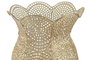DKD Home Decor Lámpara de Sobremesa Metal Dorado 21x21x50 cm