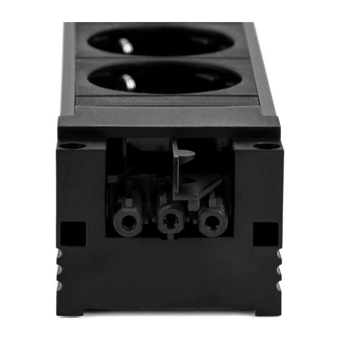 Bachmann 906.18820 STEP BASE 4xUTE GST18, Regleta Eléctrica 4 Tomas AC, Interior, IP20, 250 V 50 Hz 16 A 3680 W, Negro