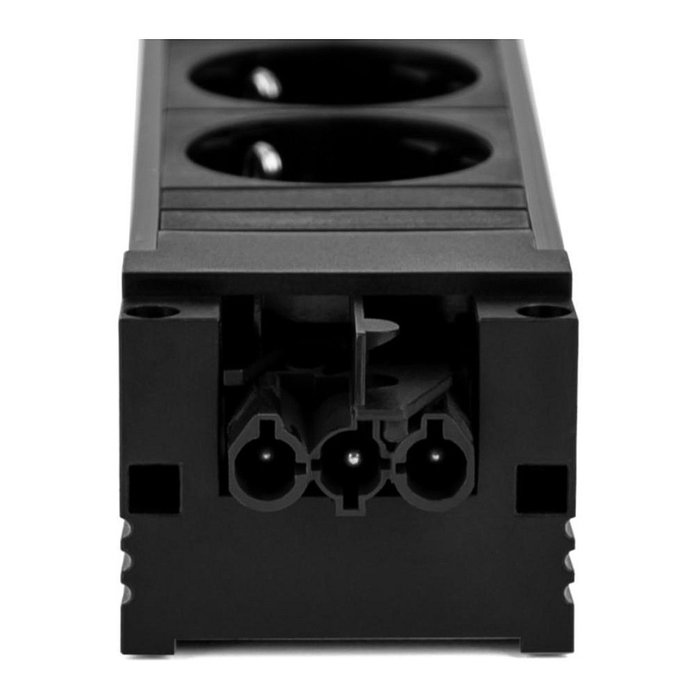 Bachmann 906.18820 STEP BASE 4xUTE GST18, Regleta Eléctrica 4 Tomas AC, Interior, IP20, 250 V 50 Hz 16 A 3680 W, Negro