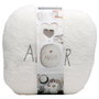Home Deco Factory Cojín-Manta Sherpa "Amour" Colección Pour Elle