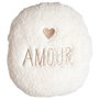 Home Deco Factory Cojín-Manta Sherpa "Amour" Colección Pour Elle