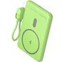 Leotec Powerbank 5000mAh 20W Wireless Verde con Cable USB-C LePow W20W5G