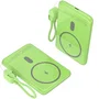 Leotec Powerbank 5000mAh 20W Wireless Verde con Cable USB-C LePow W20W5G