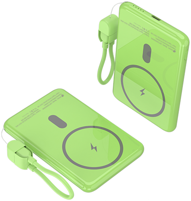 Leotec Power Bank Inalámbrico 5000mAh 20W Verde Leotec Power Bank Inalámbrico 5000mAh 20W Verde