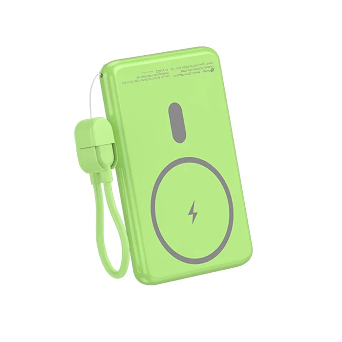 Leotec Power Bank Inalámbrico 5000mAh 20W Verde