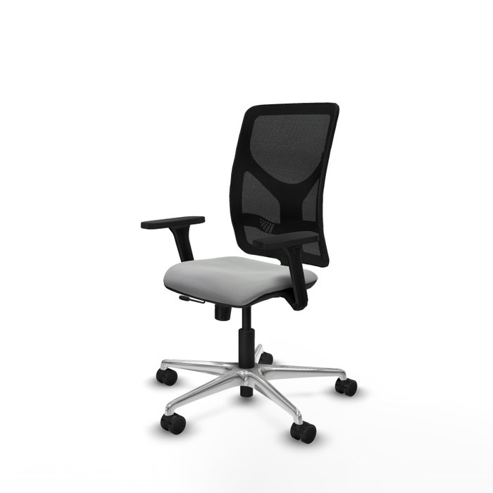 PIQUERAS Y CRESPO Silla de oficina Motilla con mecanismo Sincro/Traslack Gris claro/Negro