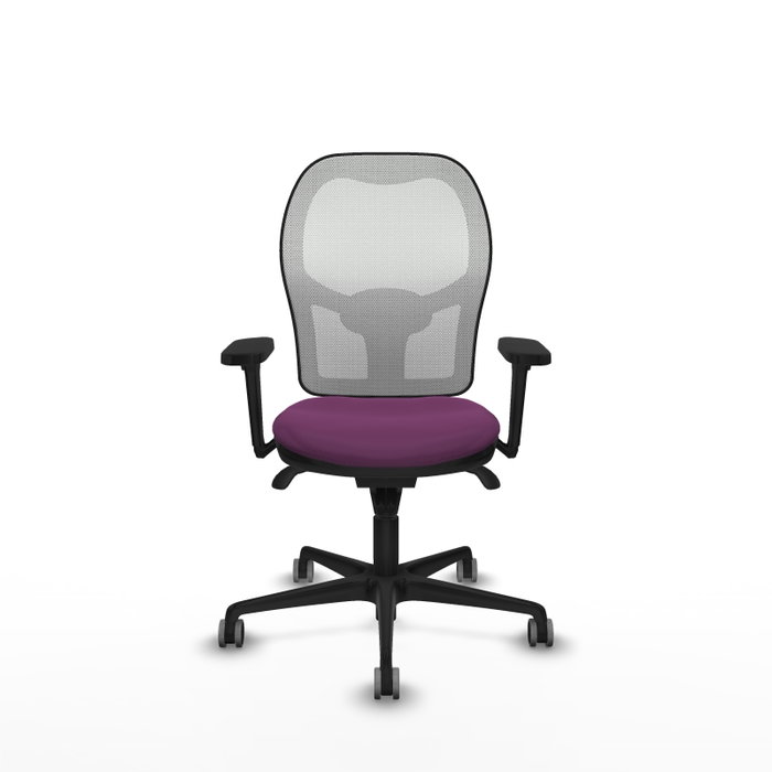 PIQUERAS Y CRESPO Silla de oficina Jorquera con mecanismo Sincro, Morado y Blanco
