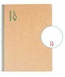 Bloc Escolofi Green Tapa Dura A4 50H Liso 80G Reciclado Verde (Set de 5)