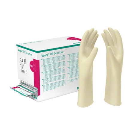 B. Braun Guantes de Cirugía Vasco Sensitive Sin Polvo 8,5, 40 unidades