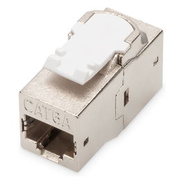Digitus Acoplador modular CAT 6A, apantallado, RJ-45, RJ-45, Níquel