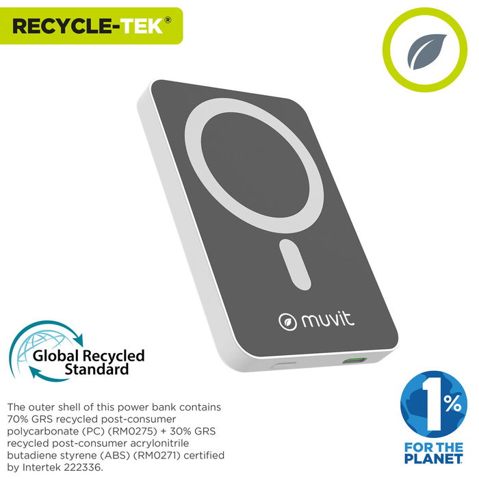 Powerbank Muvit for Change DP51AQ-R Blanco 5000 mAh Powerbank Muvit for Change DP51AQ-R Blanco 5000 mAh