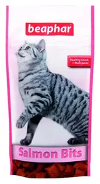 Beaphar Bocaditos Malta Salmon Gato 18x35 gr Snack Saludable para Gatos con Pasta de Malta y Sabor a Salmón