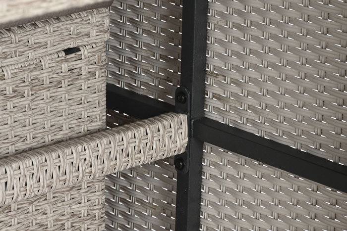 DKD Home Decor Mesa Bar Terraza Y Jardin Marron Claro Set de 7 Piezas 143 x 80 x 100 cm