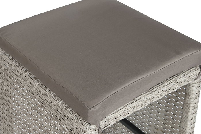 DKD Home Decor Mesa Bar Terraza Y Jardin Marron Claro Set de 7 Piezas 143 x 80 x 100 cm