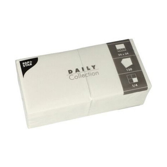 PAPSTAR Servilletas Blancas de 2 Capas, 24,0 x 24,0 cm PAPSTAR Servilletas Blancas de 2 Capas, 24,0 x 24,0 cm