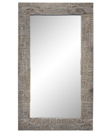 DKD Home Decor Espejo de Mango Tallado 70x3x120 cm