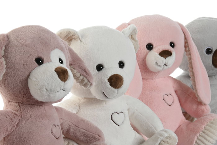 DKD Home Decor Peluche Animal de Poliéster Pack de 4 DKD Home Decor Peluche Animal de Poliéster Pack de 4