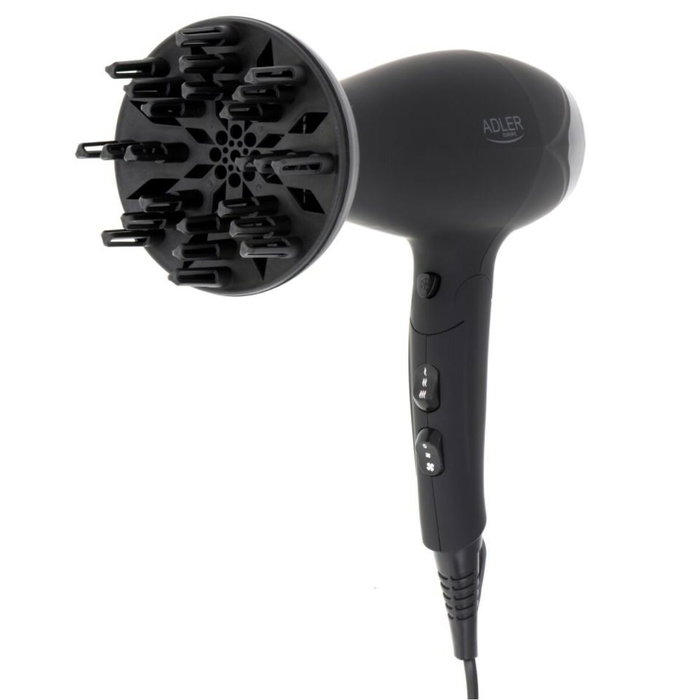 ADLER Secador Adler 2100W con difusor y recubrimiento de goma
