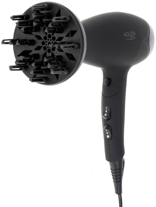 ADLER Secador Adler 2100W con difusor y recubrimiento de goma