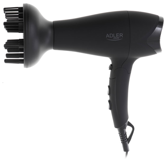 ADLER Secador Adler 2100W con difusor y recubrimiento de goma
