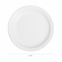Maxi products Plato Llano Redondo 17cm Reutilizable Blanco - 100 Unidades
