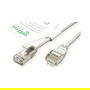ROLINE Cable de Red Cat.6A U/FTP 0.15 m Gris, Patch Cord Súper Delgado LSOH, Clase EA, para 10GBase-T