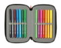 Safta Plumier Triple Estuche Escolar con 37 Piezas, Capacidad 12.5 x 19.5 x 5.5 cm, Para Material de Oficina y Papelería