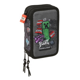 Safta Estuche Minecraft Graffiti Triple 37 Piezas
