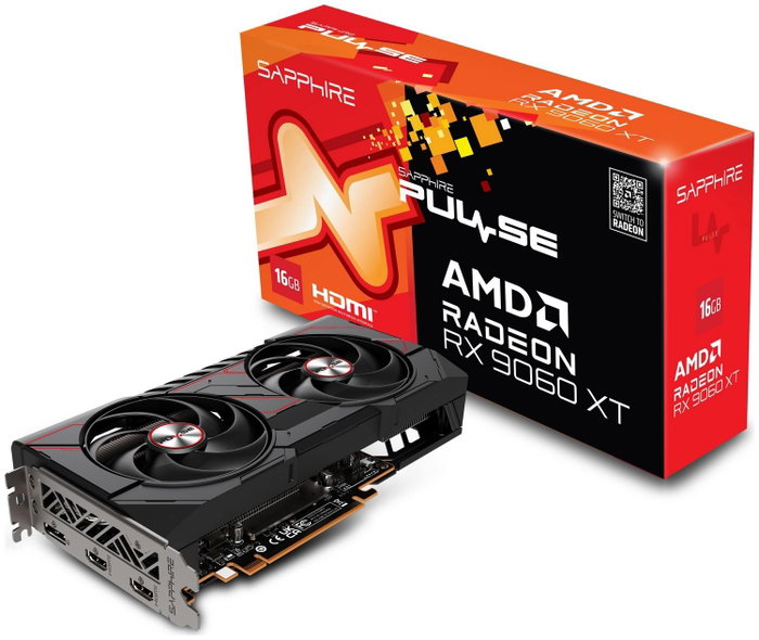 Sapphire RX 9060 XT PULSE AMD Radeon RX 9060 XT 16GB GDDR6 Gaming OC