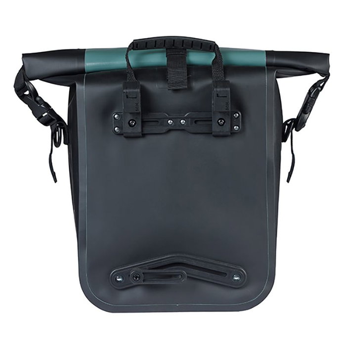 Basil Bolsa Rivo M, Impermeable, 15L con Cierre Rolltop y Bandolera Desmontable para Bicicleta