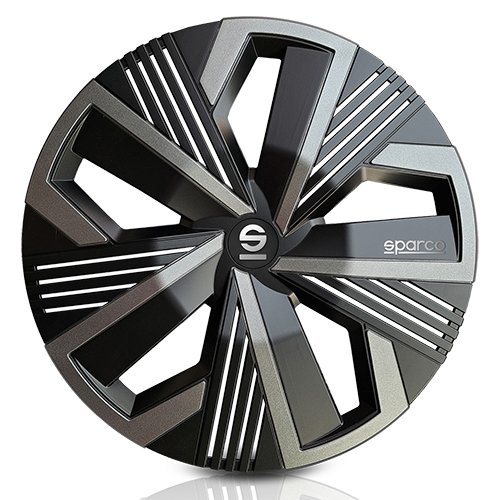 Sparco Nagoya Tapacubos Bicolor 15 pulgadas Negro / Gris (4 piezas)