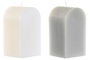 DKD Home Decor Vela Gris Blanco 7 x 13 x 7 cm (6 Unidades)