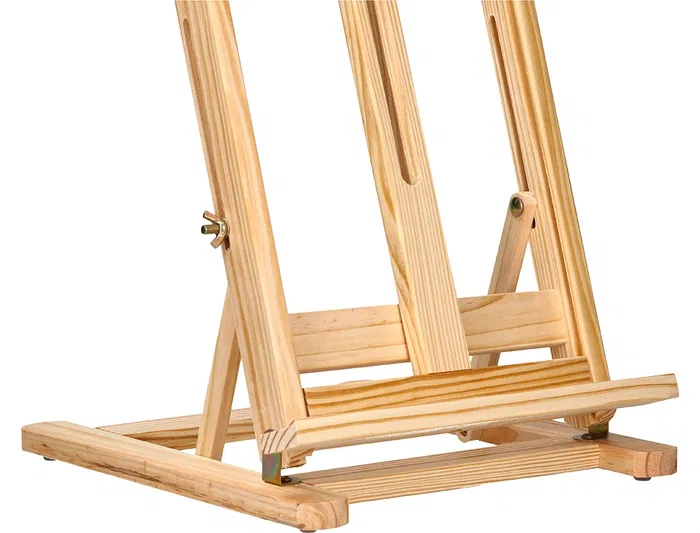 Liderpapel Caballete de sobremesa para pintor de madera FSC, 80x27,5x30 cm
