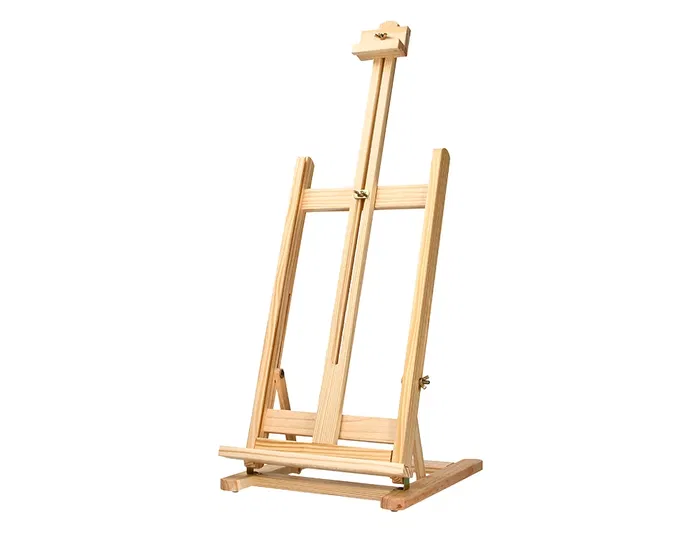 Liderpapel Caballete de sobremesa para pintor de madera FSC, 80x27,5x30 cm