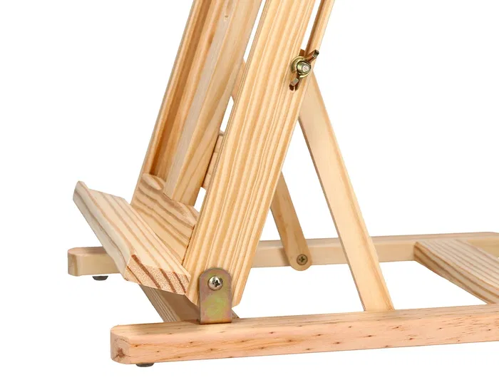 Liderpapel Caballete de sobremesa para pintor de madera FSC, 80x27,5x30 cm