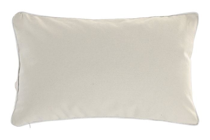 DKD Home Decor Cojín de Poliéster 50x30 Crudo con Aplicaciones, Pack de 2 DKD Home Decor Cojín de Poliéster 50x30 Crudo con Aplicaciones, Pack de 2