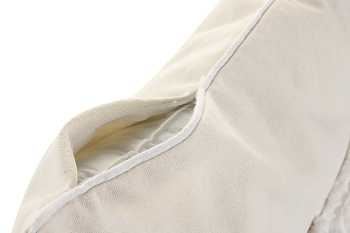 DKD Home Decor Cojín de Poliéster 50x30 Crudo con Aplicaciones, Pack de 2 DKD Home Decor Cojín de Poliéster 50x30 Crudo con Aplicaciones, Pack de 2