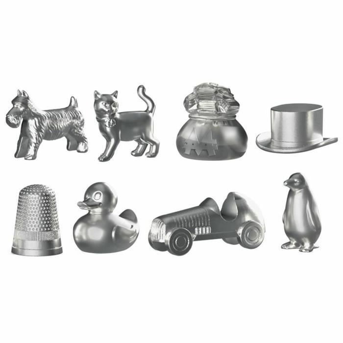 Monopoly Clásico con Caja de Almacenamiento y Peones Grandes Monopoly Clásico con Caja de Almacenamiento y Peones Grandes