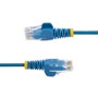 Startech Cable de Red Cat6 2.5m Azul, U/UTP (UTP), Conectores RJ45 sin Enganches, Cable Ethernet Delgado - 2.5 m, Cat6, RJ-45, Azul