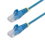 Startech.com Cable de Red Cat6 Delgado 2,5 m Azul RJ45 Snagless
