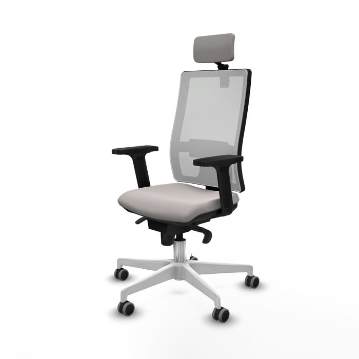PIQUERAS Y CRESPO Silla de oficina Horna Blanca con Mecanismo Sincro PIQUERAS Y CRESPO Silla de oficina Horna Blanca con Mecanismo Sincro