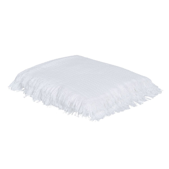 Ixia Plaid Panal Blanco Algodón Decoración 180 x 260 cm