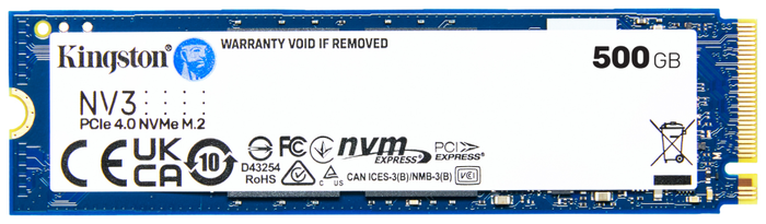 Kingston NV3 500 GB M.2 2280 NVMe SSD Kingston NV3 500 GB M.2 2280 NVMe SSD