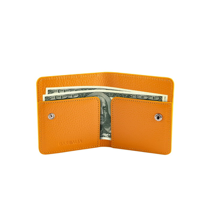 Zoozie Bags Cartera de Piel Auténtica para Hombre Color Mostaza